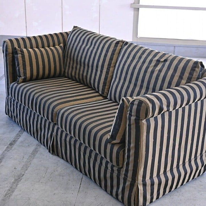 楽天市場】最高級 FENDI CASA 130万 2人掛けソファ ストライプ ラブ 2P 