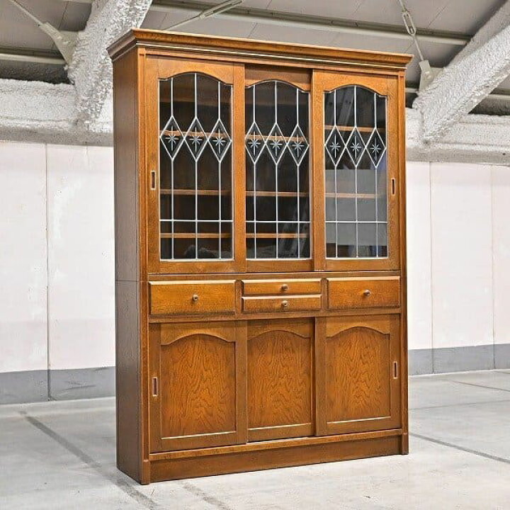 楽天市場】三越ブルージュ 45万 食器棚 カップボード オーク材 無垢  