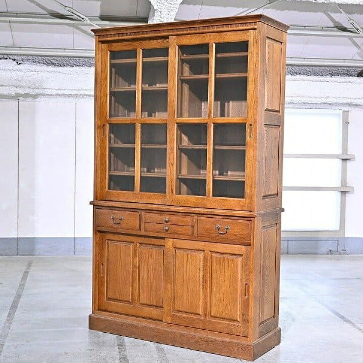 楽天市場】葉山ガーデン 30万「食器棚120D」オーク無垢材 キャビネット 