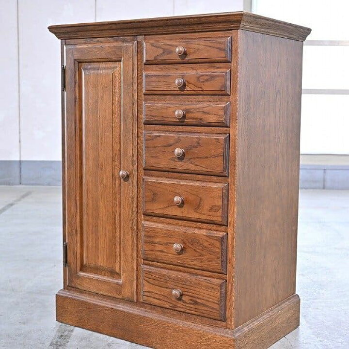 楽天市場】葉山ガーデン ミドルチェスト 7杯 オーク無垢材  