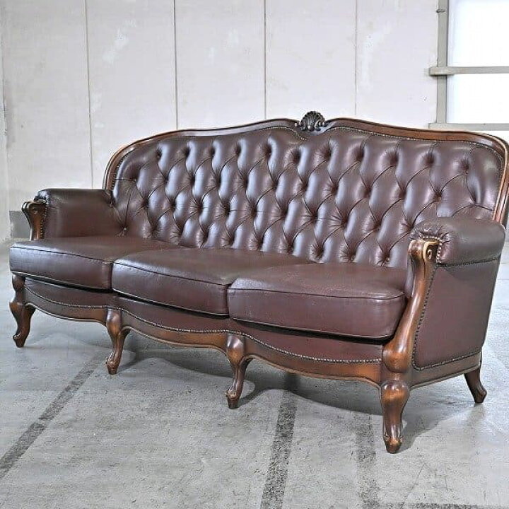 楽天市場】カリモク ドマーニ「ルイ15/LouisXV」3人掛けソファ 本革  