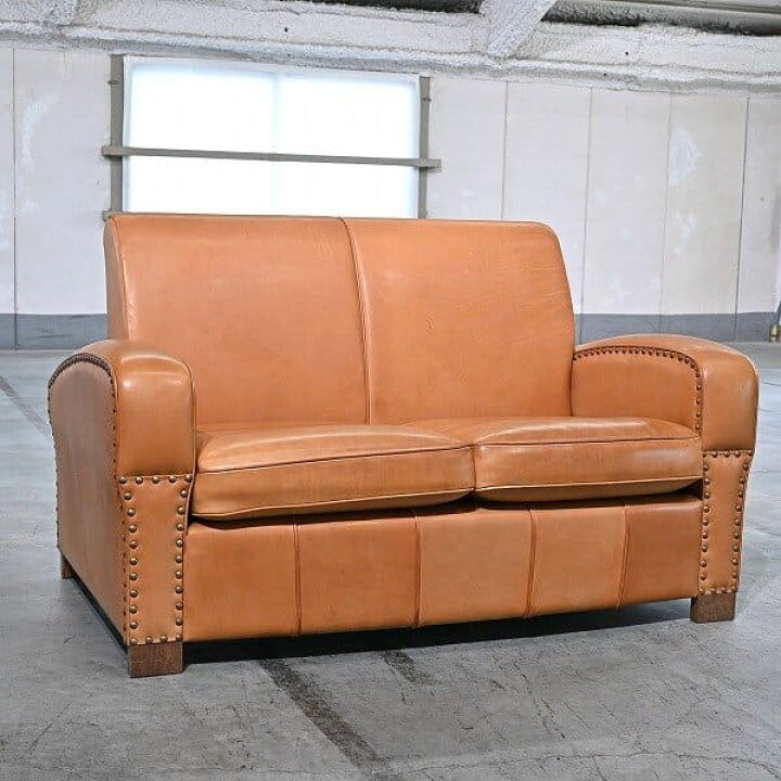 楽天市場】トラックファニチャー「LEATHER SOFA 2-SEATER」ラブソファ 