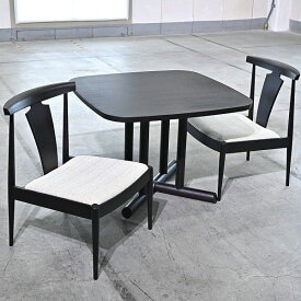 日進木工「8F0400 / 8F0760」ダイニングセット オーク材 飛騨家具 テーブル チェア 椅子 机 食卓 リビング 一人掛け スクエア nissin【中古家具/中古インテリア/USED家具ユーズド家具/リサイクル】