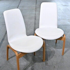 天童木工 12万「アントラー」ダイニングチェア 2脚セット オーク材 板倉準三 プライウッド 成形合板 曲げ木 ハイバック リビング TENDO【中古家具/中古インテリア/USED家具ユーズド家具/リサイクル】