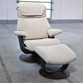 カリモク「Chitano/チターノ」リクライニングソファ オットマンセット 1P 一人掛け リビング 書斎 パーソナル 北欧テイスト karimoku【中古家具/中古インテリア/USED家具ユーズド家具/リサイクル】