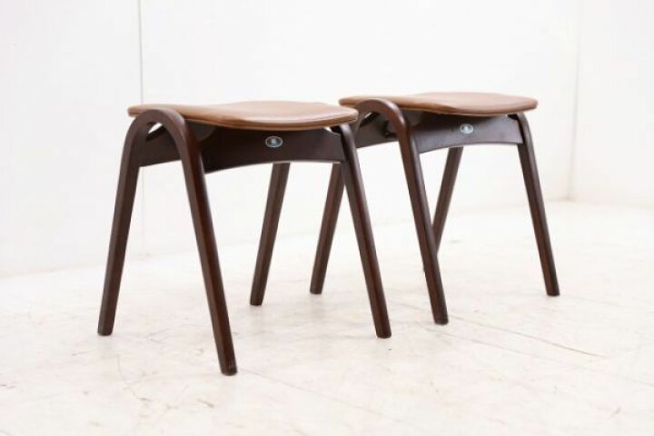 極美品】秋田木工 スタッキングスツール 剣持勇 IDC 大塚家具 北欧 