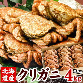 年内年始お届けOK！ 北海道産 クリガニ（クリ毛ガニ）約4kg（約18-24尾前後入り）クリ毛蟹 クリ毛がに クリけがに 蟹 カニ かに ギフト 送料無料（沖縄宛は別途送料を加算）