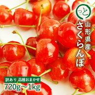 【訳あり】さくらんぼ 【2箱買うと送料無料】山形県産 品種おまかせ 佐藤錦 紅秀峰