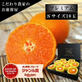 【お中元】極上柑トロのお蜜柑「蜜ツ星プレミアム」　黒の化粧箱（小）　Sサイズ　初取り果実10玉入