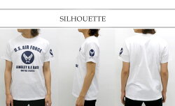 Tシャツメンズ夏ミリタリープリント半袖ホワイト/グレー/ブラック/ブルー/ネイビーM/L/LL【マルカワティーシャツUS.AIRFORCEエアフォースU.S.A.F】