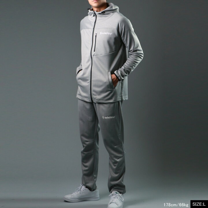 楽天市場 ジャージ 上下 メンズ 大きいサイズ ランニングウェア Soleildor ソレイルドール ルームウェア 別注 上下セット カチオン セットアップ 長袖 上下 パーカー 止水ジップ 部屋着 スポーツ ランニング トレーニング ウォーキングウェア M L Ll Xl ダンス 春 夏 秋