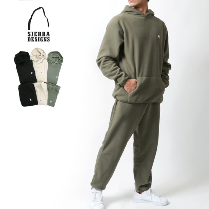 楽天市場 ルームウェア メンズ 上下 ブランド パンツ 大きい Sierra Designs シェラデザイン 上下セット フリース ワンポイント ロゴ ワッペン 長袖 セットアップ マルカワ パーカー 部屋着 おしゃれ オシャレ 大人 黒 M L Ll Xl 春 秋 冬 代 30代