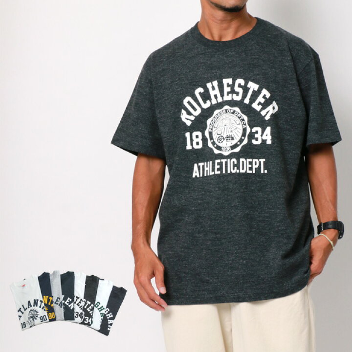 楽天市場 Tシャツ メンズ 半袖 オシャレ おしゃれ ブランド ティーシャツ 無地 アメカジ Tシャツ 大きいサイズ 重ね着 綿100 United Athle ユナイテッドアスレ カレッジ プリント アメカジ 大人 30代 40代 50代 夏 秋 白 黒 M L Ll Xl 2l