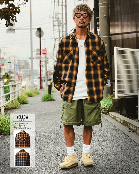 楽天市場】MRU エムアールユー チェックシャツ メンズ オンブレ 