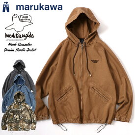 MARK GONZALES ARTWORK COLLECTION マークゴンザレス デニムジャケット メンズ フーディ 別注 オーバーサイズ デニム リアルツリーカモ ジップアップパーカー 総柄パーカー アウター おしゃれ オシャレ ペアルック レディース ユニセックス M L LL XL 2L 最強配送 RSL