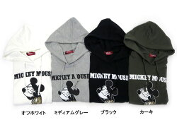楽天市場 全品送料無料 ディズニー パーカー レディース 目隠し ミッキー プリント プルオーバーパーカー マルカワ Disney キャラクター ミッキー Mickey プルパーカー かわいい ペアルック お揃い マルカワ