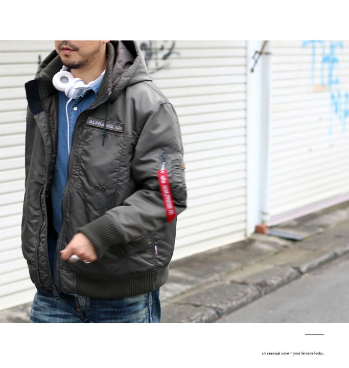 楽天市場 全品送料無料 Alpha Industries アウター メンズ 冬 フード チャコール ブラック 2l 3l 4l 5l 父の日 マルカワ