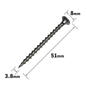 �y8���Z�b�g�z�X�e�����X �R�[�X�X���b�h �X�e�����X(SUS304HC)���I���F3.8×41mm�y500�{���z/ 3.8×51mm�y400�{���z