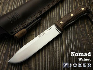 Joker ジョーカー 6.5ノマド ウォールナット ファイヤースチール付属 CN137-P 送料無料 コンベックス フルタング バトニング ブッシュクラフトナイフ