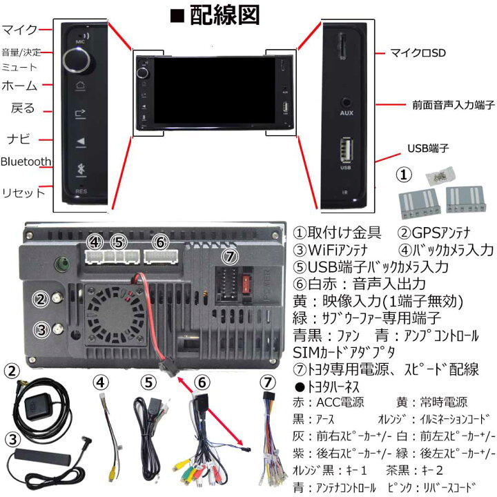 楽天市場】【TOYOTA ダイハツ 専用モデル】ワイドナビ 7インチ＋地 