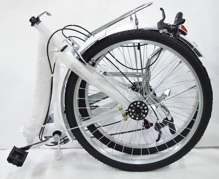 楽天市場】新品ママチャリ 折りたたみ自転車 24インチ6段変速ミニベロ 