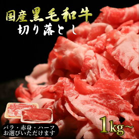 【月間優良ショップ受賞】黒毛和牛切り落とし 1kg 小分け メガ盛り 大容量 ウデ 赤身 切り落とし 牛肉 新鮮 肉屋 便利 ストック 家庭料理 プレゼント 生活応援 一人暮らし 国産 安全 お取り寄せ 和牛 送料無料 もらって嬉しい 無添加 のし メッセージカード ギフト