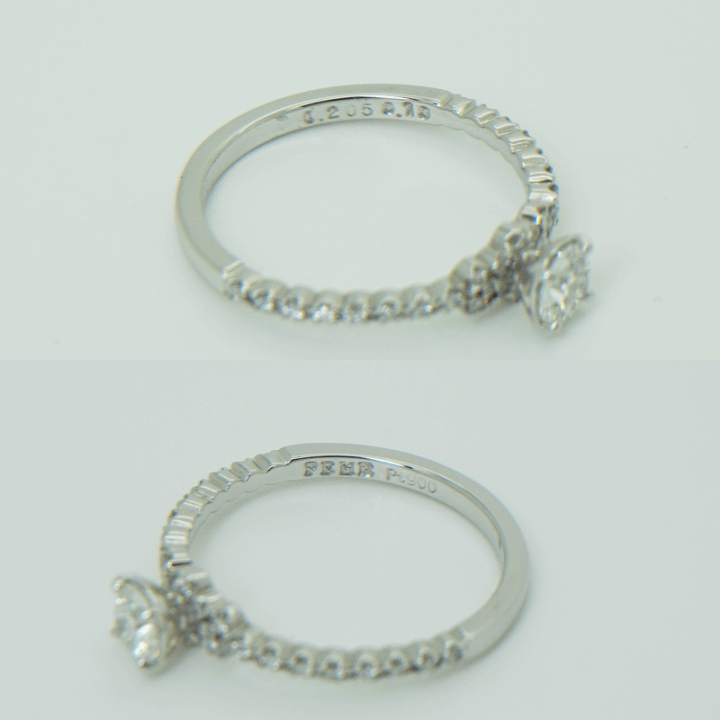 アーカー AHKAH PEME Pt アムールダイヤモンドリング6号