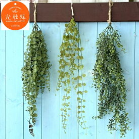 吊り下げて癒しの空間を 光触媒加工 インテリアグリーンブッシュ 造花 観葉植物 フェイクグリーン ケーアイジャパン ティーリーフ ミニシェルリーフ ペペロミア