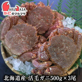 活毛がに(500g×3尾)セット あす楽 毛蟹 毛ガニ カニ通販 道産品 お取り寄せ ギフト 北海道産