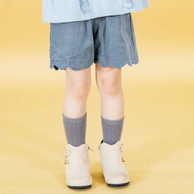 【50%OFF】スカラップショートパンツ キッズ トップス 無地 シンプル 女の子 短パン 無地 おんなのこ 子供　子ども 子供服 セラフ Seraph 4025990 S423023-mm14m【メール便可】 23AW-k-t【SALEsaleセールバーゲン】