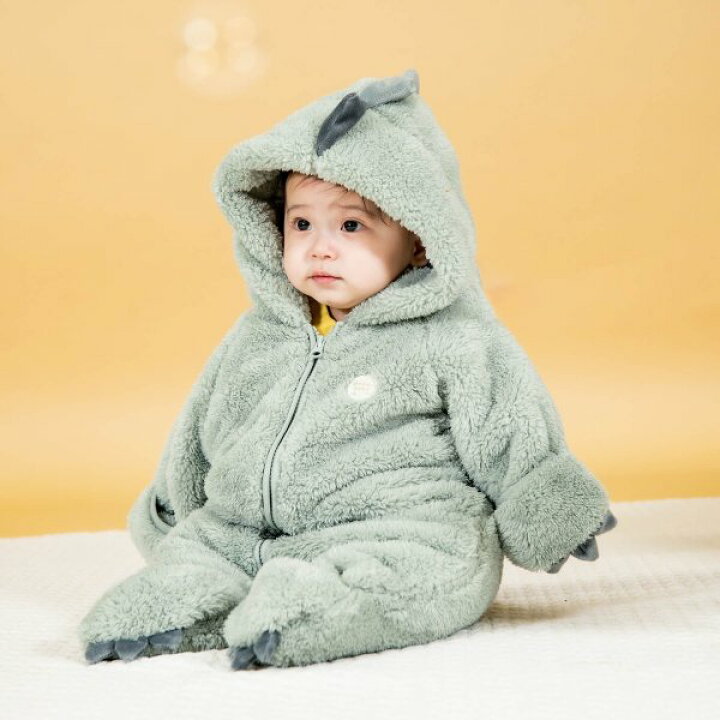楽天市場】【50%OFF】ふわもこジャンプスーツ ベビー 防寒 ロンパース 