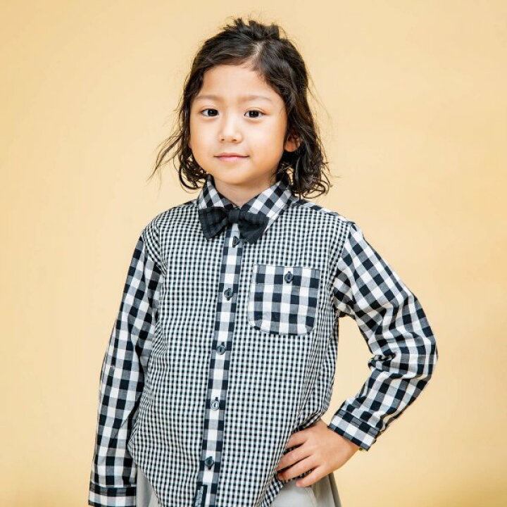 楽天市場】【30%OFF】タイ付きシャツ キッズ ベビー 長袖 長そでシャツ 