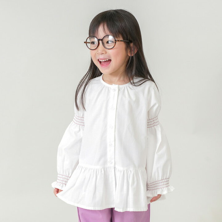 楽天市場】【50%OFF】シャーリングブラウス キッズ ベビー トップス 