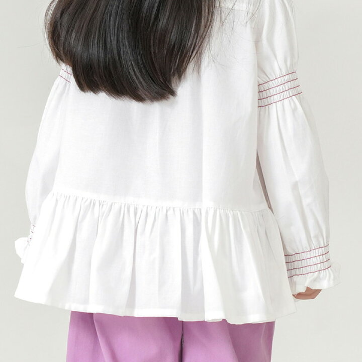 楽天市場】【50%OFF】シャーリングブラウス キッズ ベビー トップス 