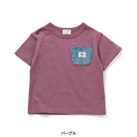 DENIM POCKET TEE キッズ ベビー ジュニア トップス 半袖Tシャツ ポケT デニムポケット シンプル ボーダー 無地 男の子 カジュアル 子供 子ども 子供服 エフオーキッズ F.O.KIDS 4026429 R207184-95m15mm 【メール便可】