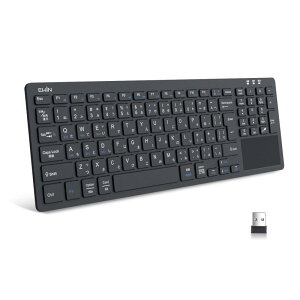 Ewin Bluetooth/USB �������Ή��L�[�{�[�h ���C�����X�L�[�{�[�h ���� 2.4G �^�b�`�p�b�h �e���L�[�t��