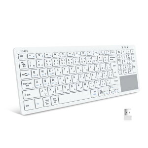 Ewin Bluetooth/USB �������Ή��L�[�{�[�h ���C�����X�L�[�{�[�h ���� 2.4G �^�b�`�p�b�h �e���L�[�t��