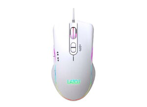 LAZOS(���\�X) RGB�Q�[�~���O�}�E�X 7�{�^�� �z���C�g �}�E�X PC �p�\�R�� �Q�[���p L-MSG7-W