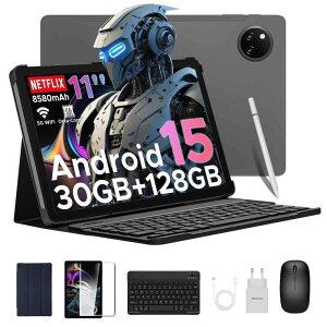 DOOGEE A9pro+ �A���h���C�h15 �^�u���b�g 11�C���`�A30GB+128GB+2TB TF�g���A8�R�ACPU T7200�AWidevine L1�F��+2.4G/5GWiFi+BT5.0+GMS�F��+8580mAh+Type-C+GPS+OT