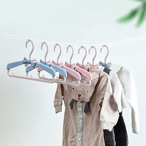 ベビーハンガー 伸縮式 子供用ハンガー 10本セット 滑らない 7段伸縮可能 多機能 整理収納 防風 頑丈 耐久性 洗濯用 物干し 衣類ハンガー 可愛いリボン 新生児 赤ちゃん 子ども
