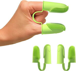 犬 猫 歯ブラシ 指歯ブラシ 指2本用歯ブラシ 指サック 猫歯ブラシ 犬用歯磨き オーラルケア 口腔ケア 歯周病予防 口臭 デンタルケア クリーニング用品 シリコン 安全 無害 ソフト 猫 子犬 小