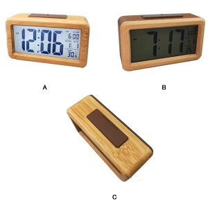 置き時計 卓上時計 おしゃれ LED 目覚まし時計 カレンダー 温度表示 日付 音感センサー 電池式 人気 ギフト