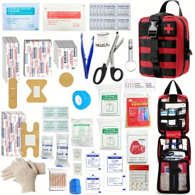 205個セット、家庭/学校/屋外活動/ハイキング/車の旅行/キャンプに適した万能応急処置キット - 迅速な対応応急処置の必需品（医薬品を除く）