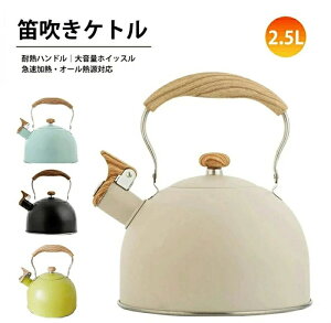 ケトル ステンレス 笛吹きケトル 2.5L やかん 笛吹ケトル ホイッスルケトル ケットル ステンレス ケトル キッチン雑貨 湯沸かし ガス火対応 IH対応 大容量 ケトル キッチン用品 広口 かわいい