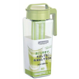 【●日本製】 岩崎工業 タテヨコ・茶こし付スクエアピッチャー2.1 MC 冷水筒 ボトル【K-1298MC】【T】