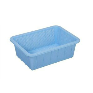 【●日本製】 アシスト抗菌角ざる 深1型 ブルー 新輝合成