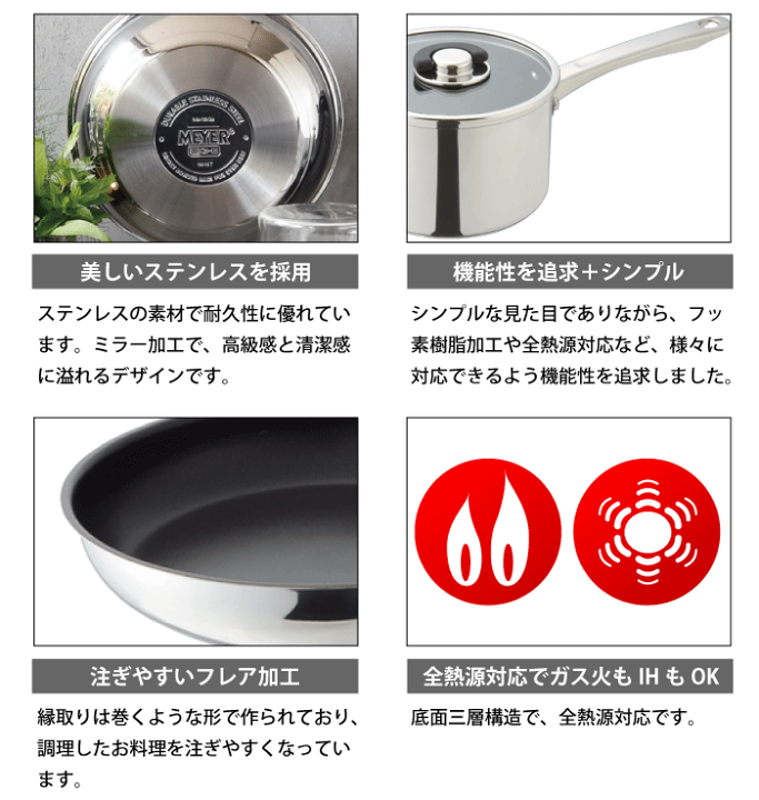 楽天市場】【送料無料】MEYER マイヤー スターシェフ4 ステンレス