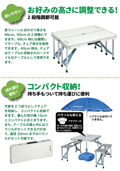 楽天市場】【送料無料】CAPTAIN STAGラフォーレDXアルミピクニック