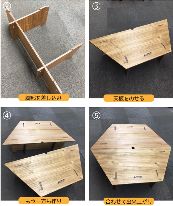 ヘキサゴンテーブル天板三脚テーブル　ヘキサゴン96ウォールナット中央面取り 楽天市場】【送料無料】組合せて使える 木製 ヘキサセンター