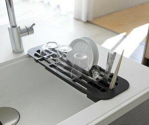 【ポイント5倍】伸縮水切りラック タワー tower ブラック 【KT-TW CR BK 2874】